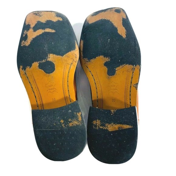 Giorgio V Mens Brown 10 D Leather Dress‎ Lace Up Square Toe Oxford Shoes - Picture 9 of 12